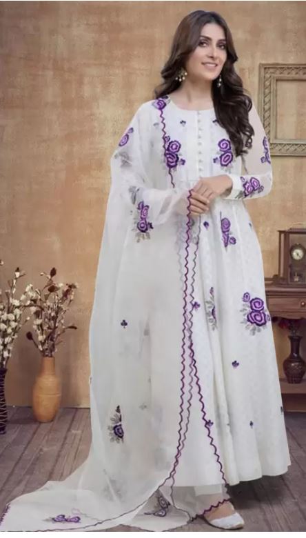 3 Piece Unstitched Heavy Embroidered Lawn Suit